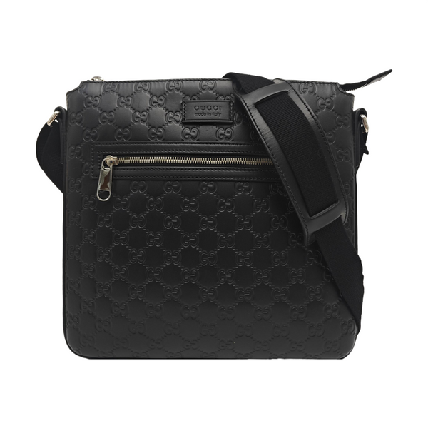 Signature Medium Monogram Calfskin Black