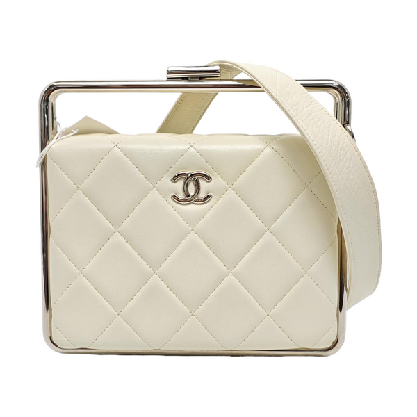 Quilted Lambskin White
