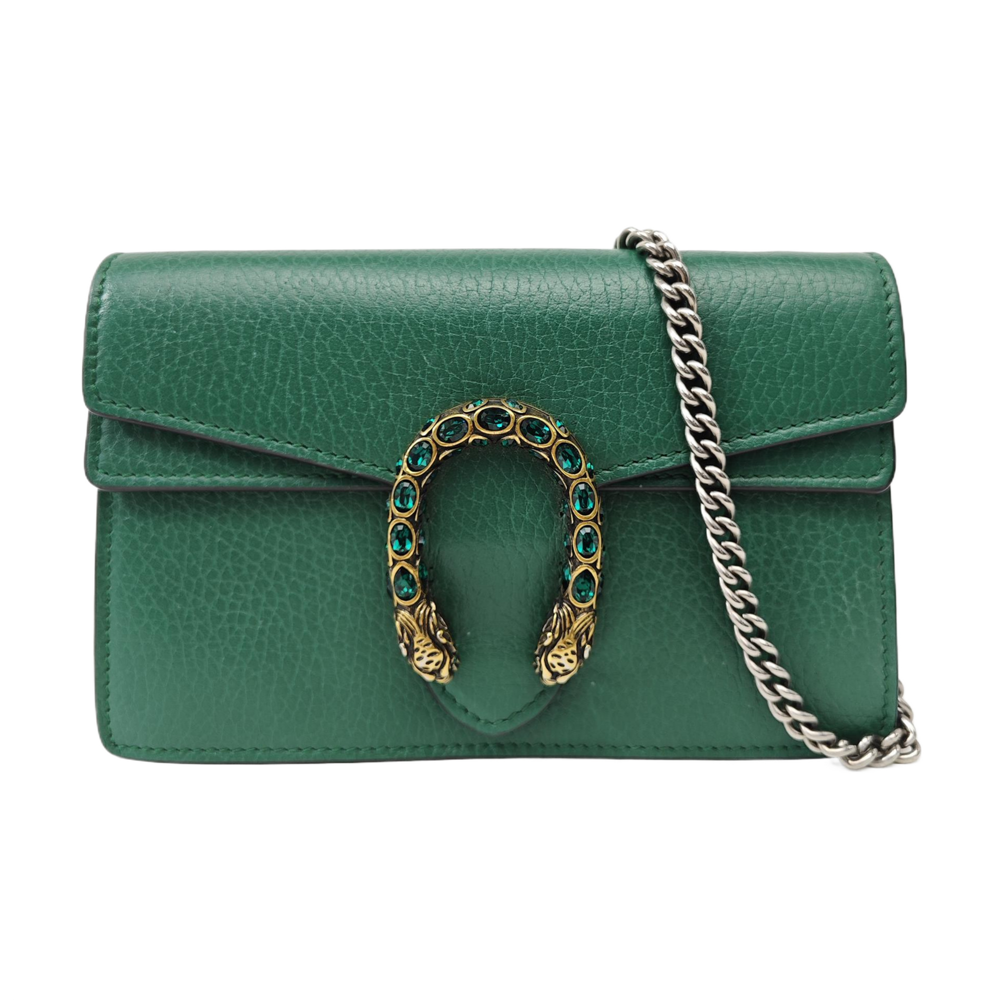 Dionysus Super Mini Calfskin Green