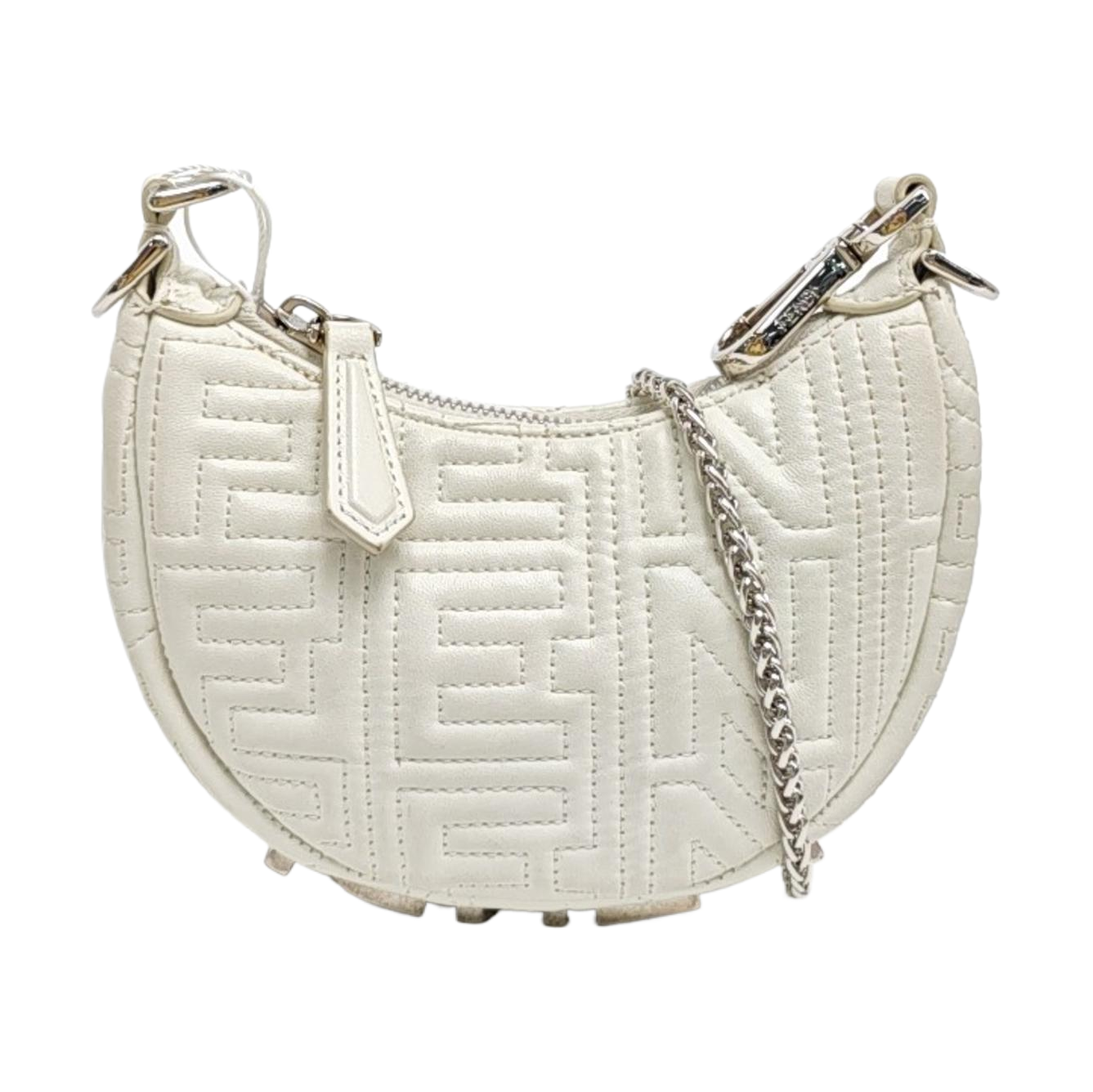 Quilted Calfskin Clutch White