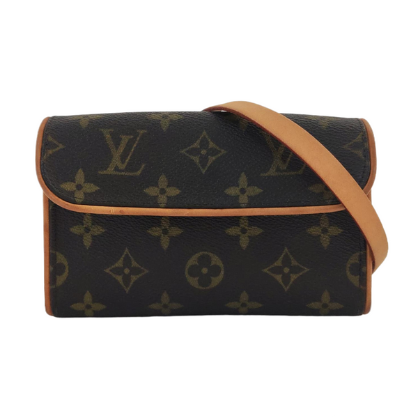 FLORENTINE Monogram Coated Canvas Brown
