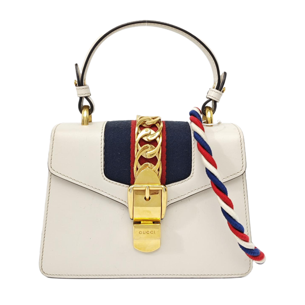 Sylvie Mini Calfskin White