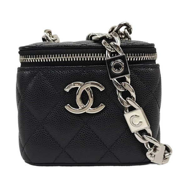 Quilted Grained Calfskin Black