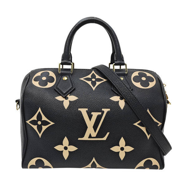SPEEDY 25 Monogram Calfskin Black