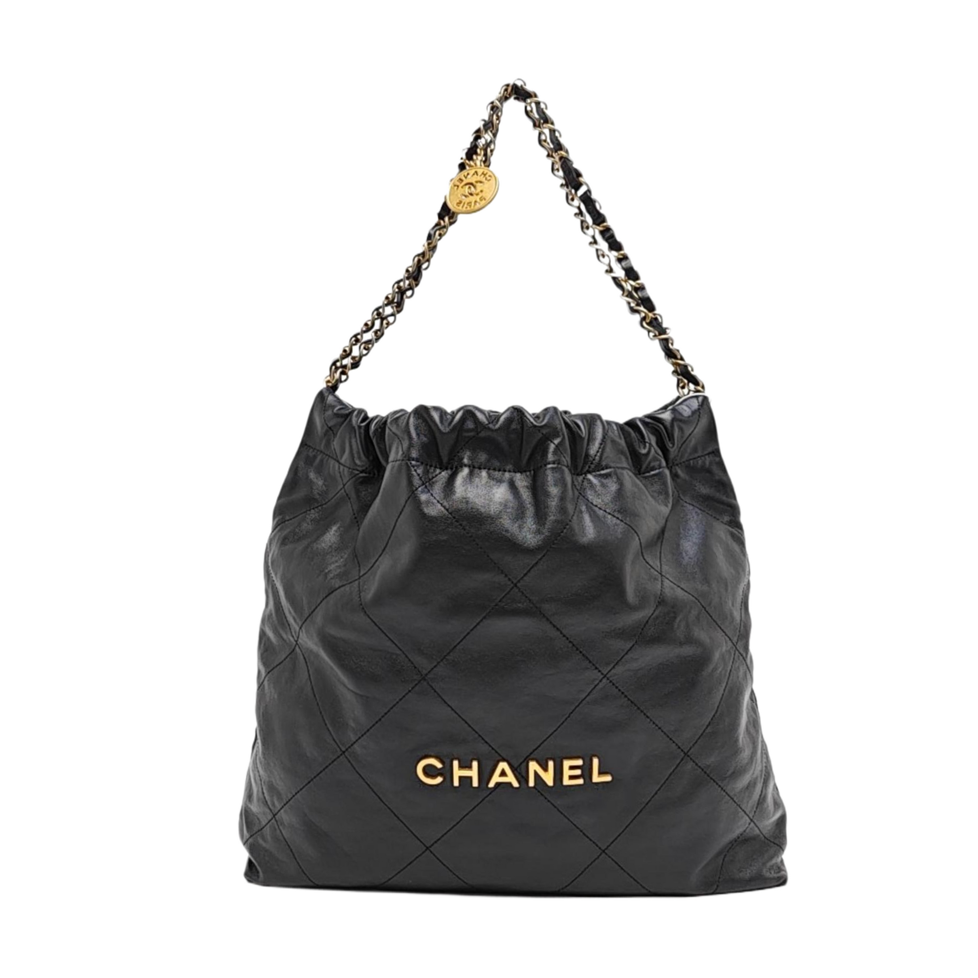 CHANEL 22 Small Quilted Calfskin Black
