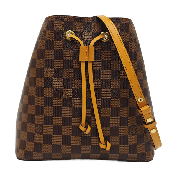 NÉONOÉ MM Damier Ebene Coated Canvas Brown