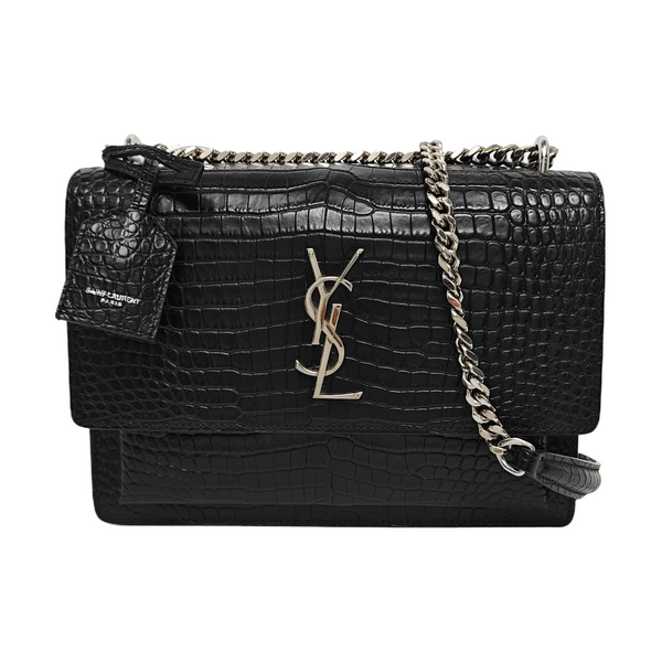 SUNSET Medium Calfskin Black