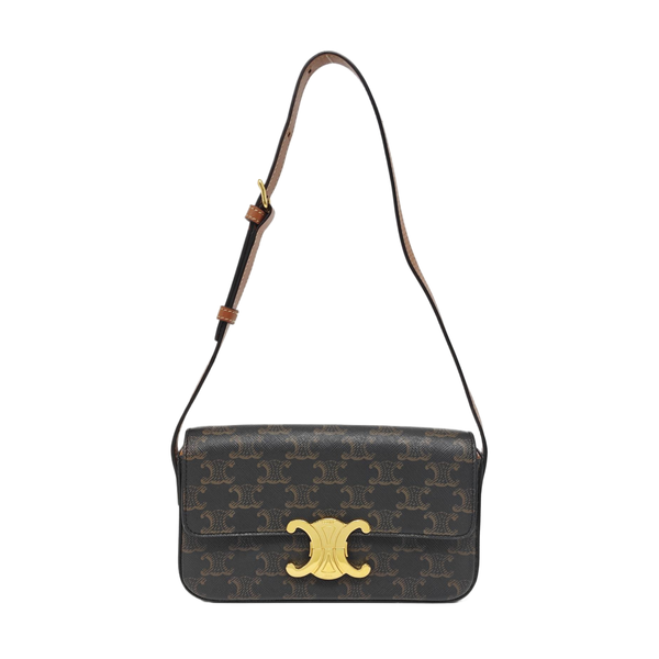 TRIOMPHE Small Coated Canvas Brown