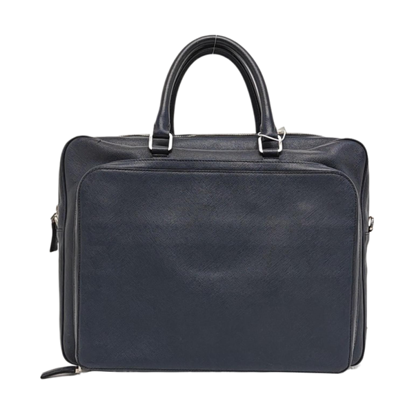Saffiano Calfskin Top Handle Bag Blue