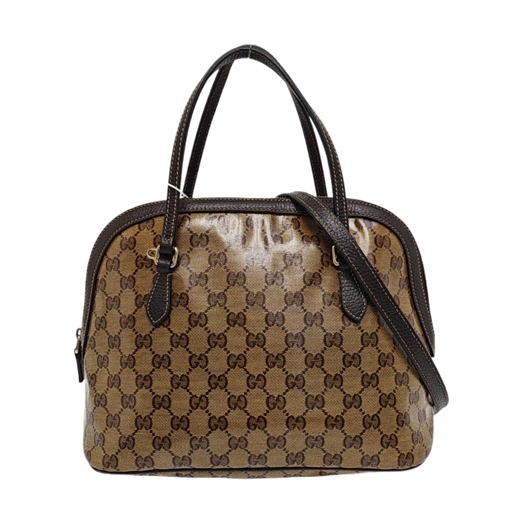 Monogram Coated Canvas Shoulder Bag Brown