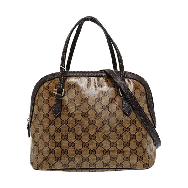 Monogram Coated Canvas Shoulder Bag Brown