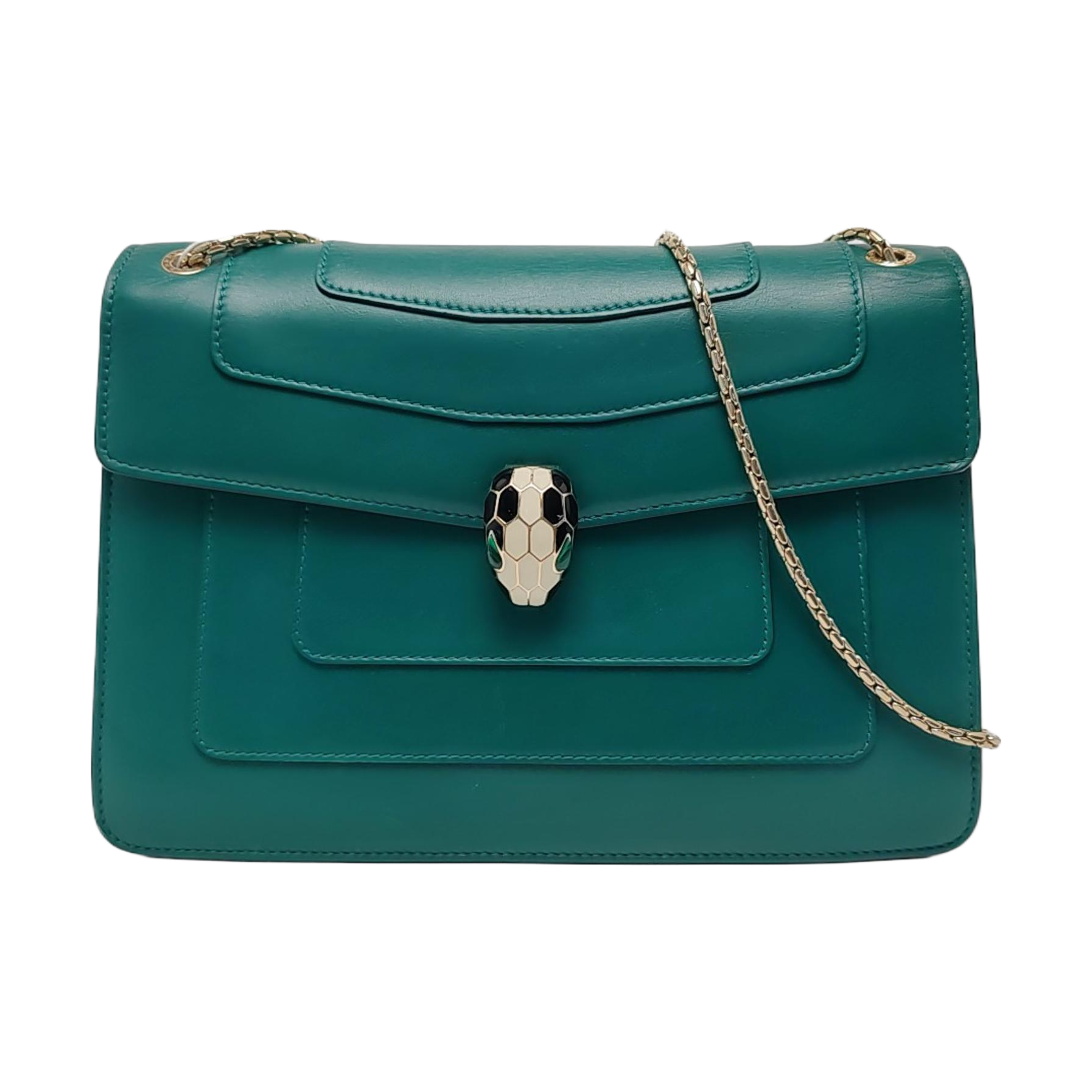 SERPENTI FOREVER Medium Calfskin Green