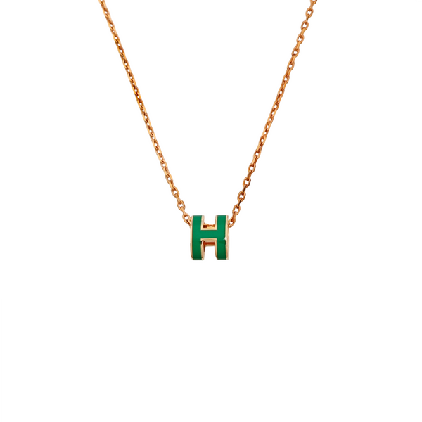 Pop H Metal Rose Gold Necklace