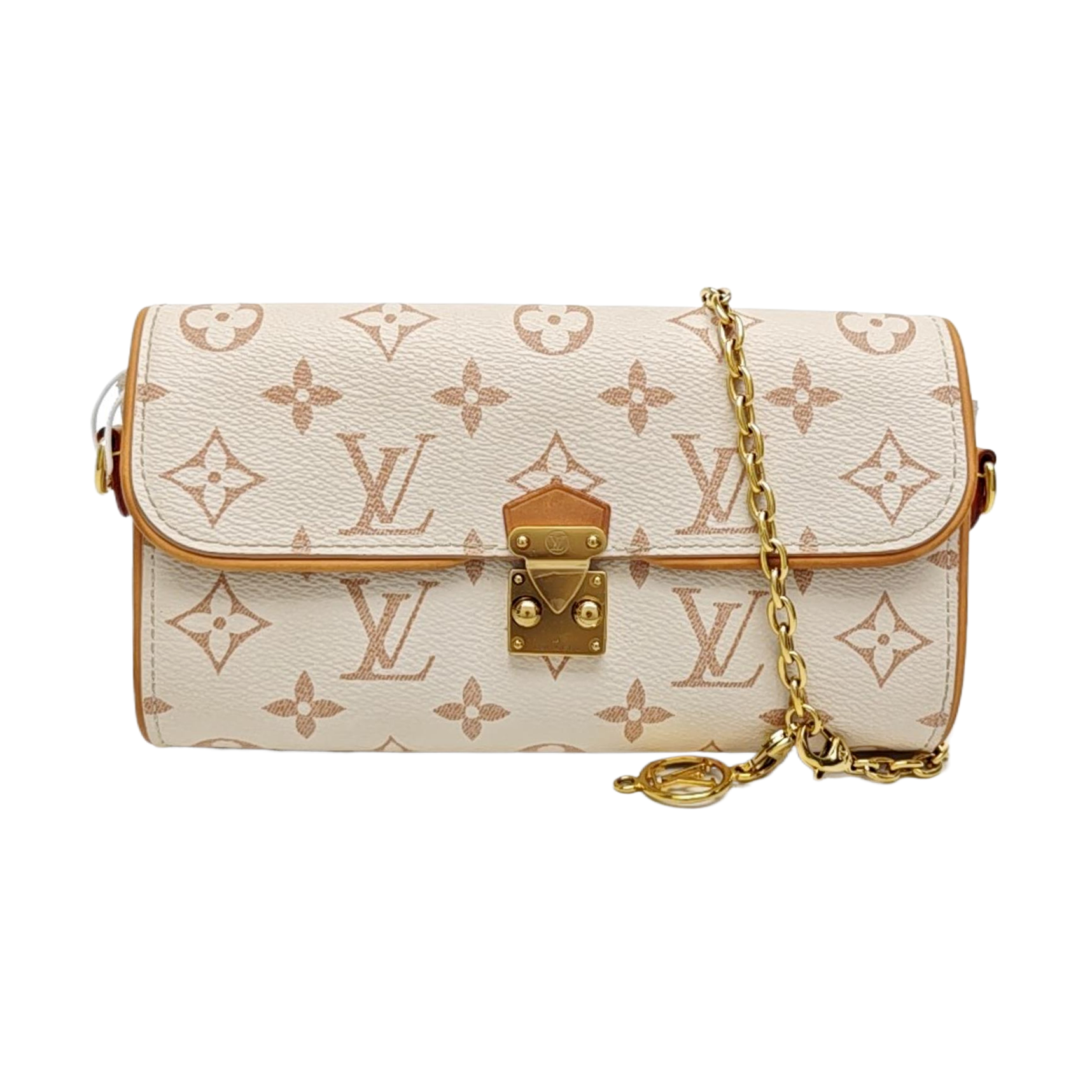 Pochette Camille Monogram Coated Canvas Beige
