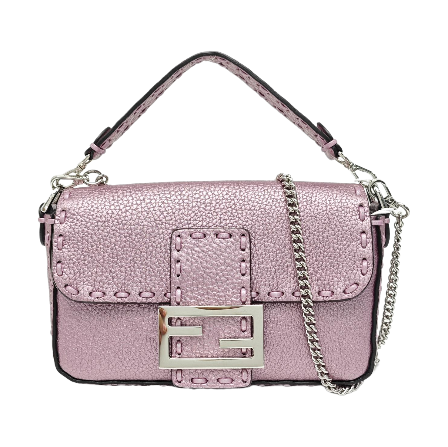 Baguette Mini Calfskin Purple