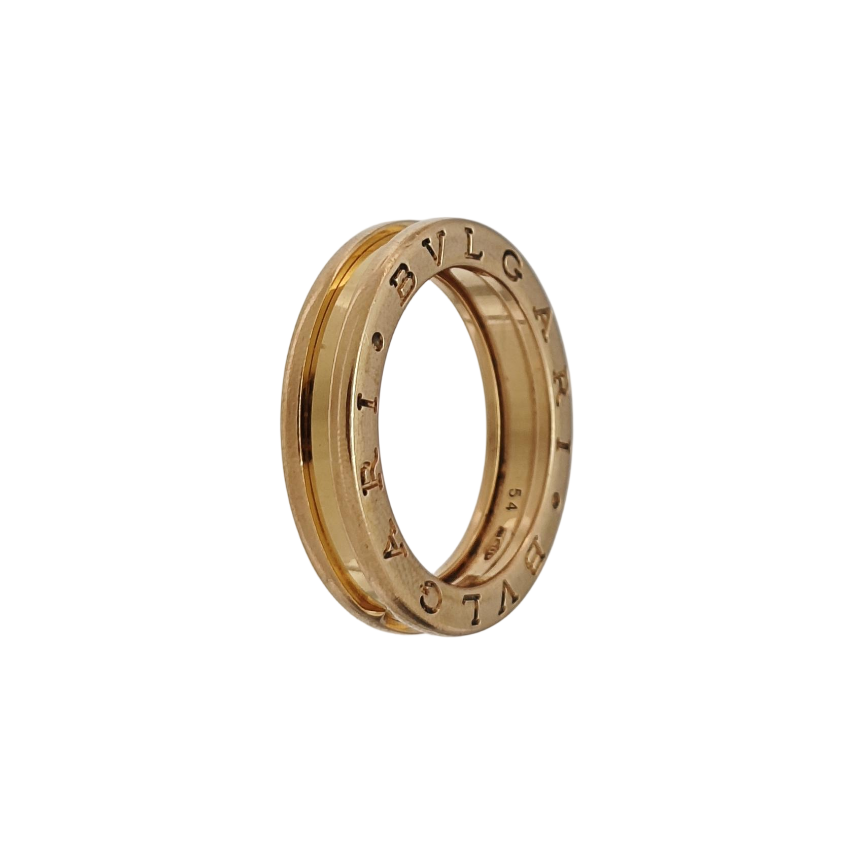B.ZERO1 18k Rose Gold Ring EU 54