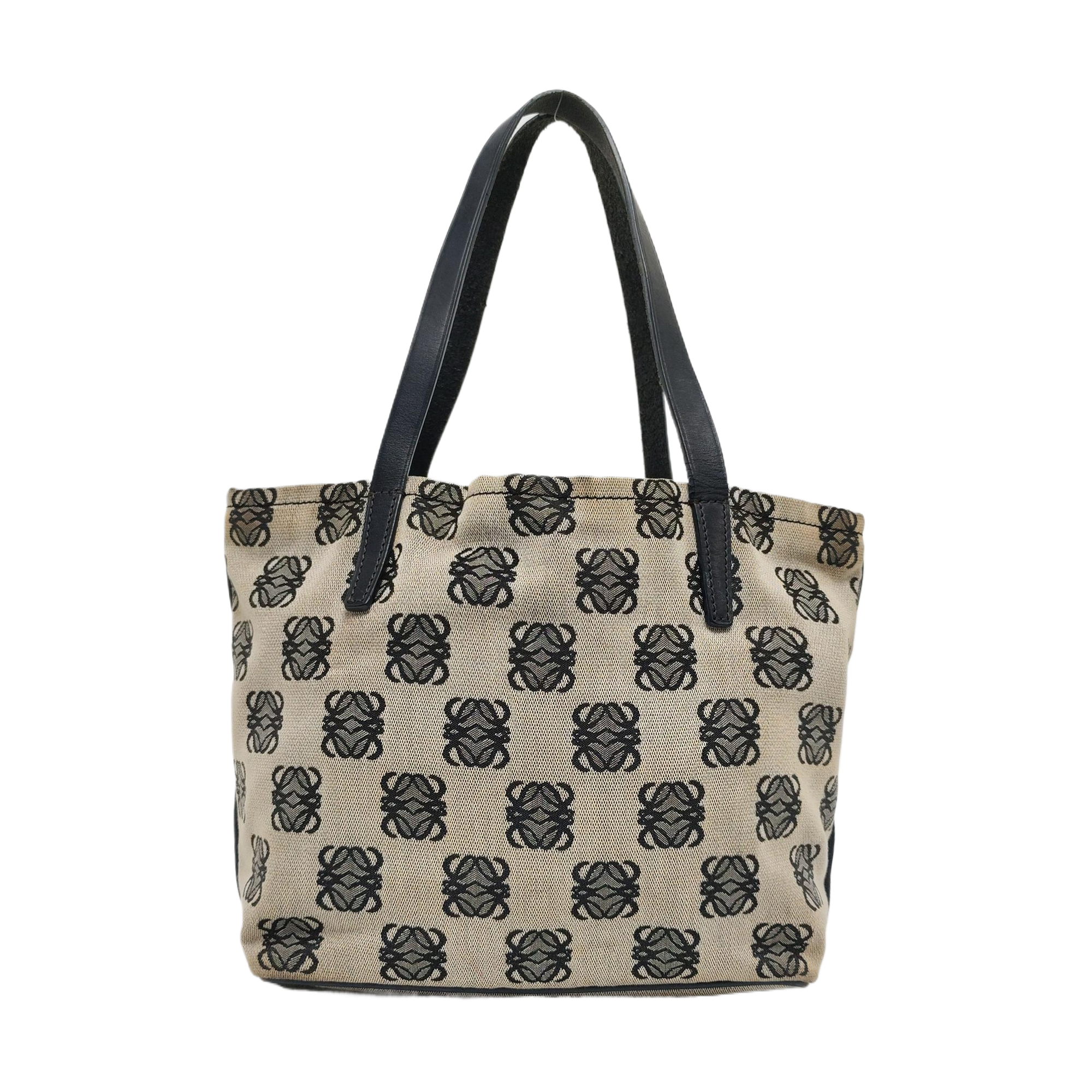 Monogram Canvas Tote Bag Gray