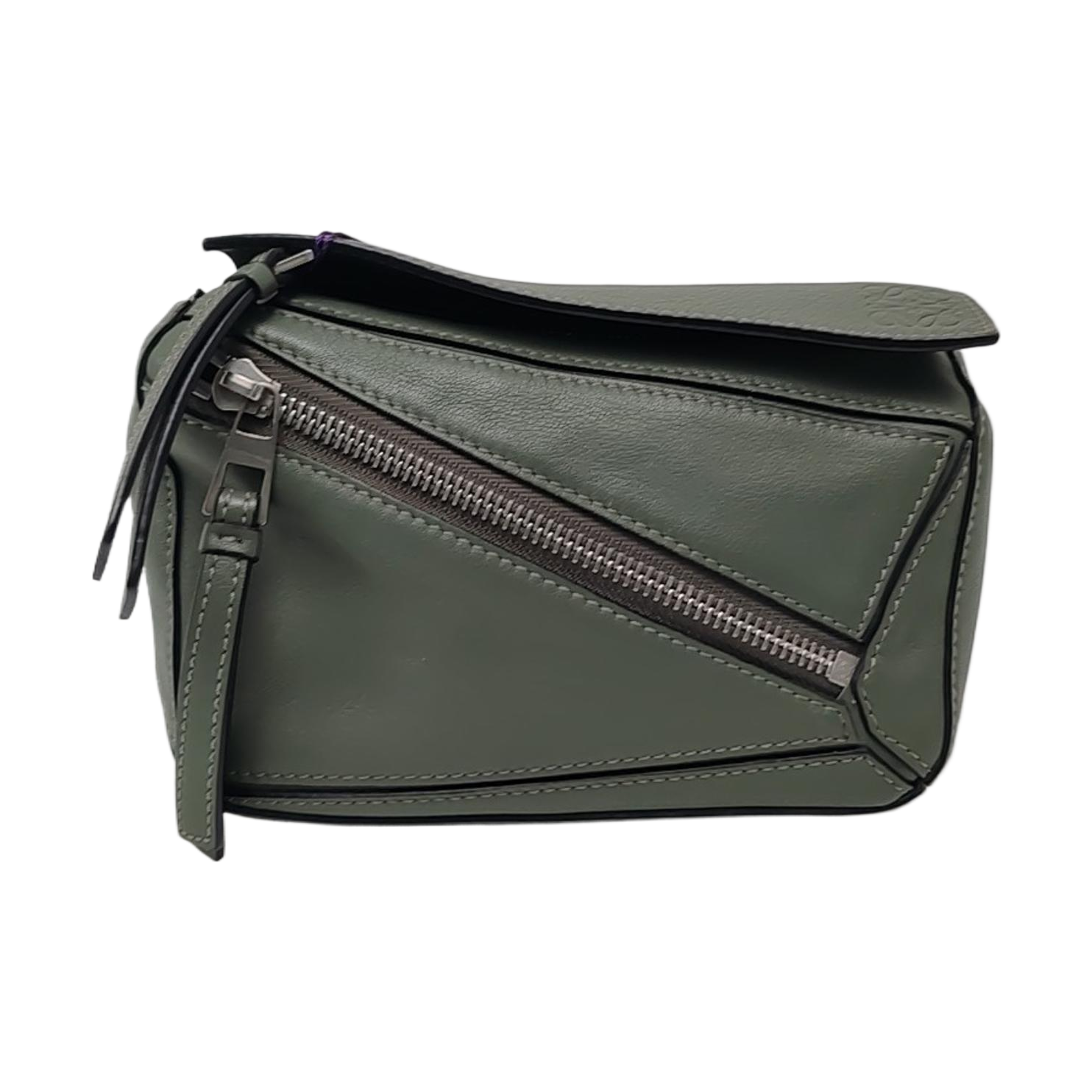 Authenticated pre-owned  Puzzle Mini Calfskin Green - Belt Bag at Looply