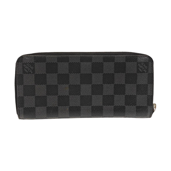 ZIPPY Damier Graphite Coated Canvas Gray Wallet