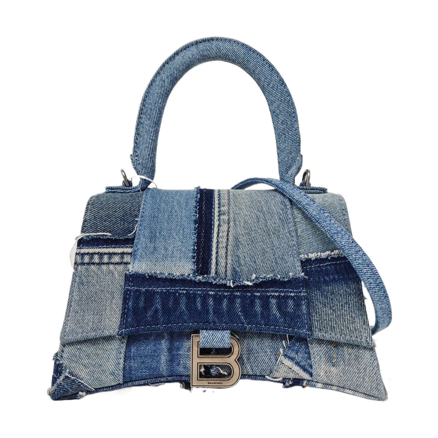 Hourglass Small Quilted Denim Blue