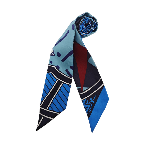 Mulberry Silk Silk Scarf Blue