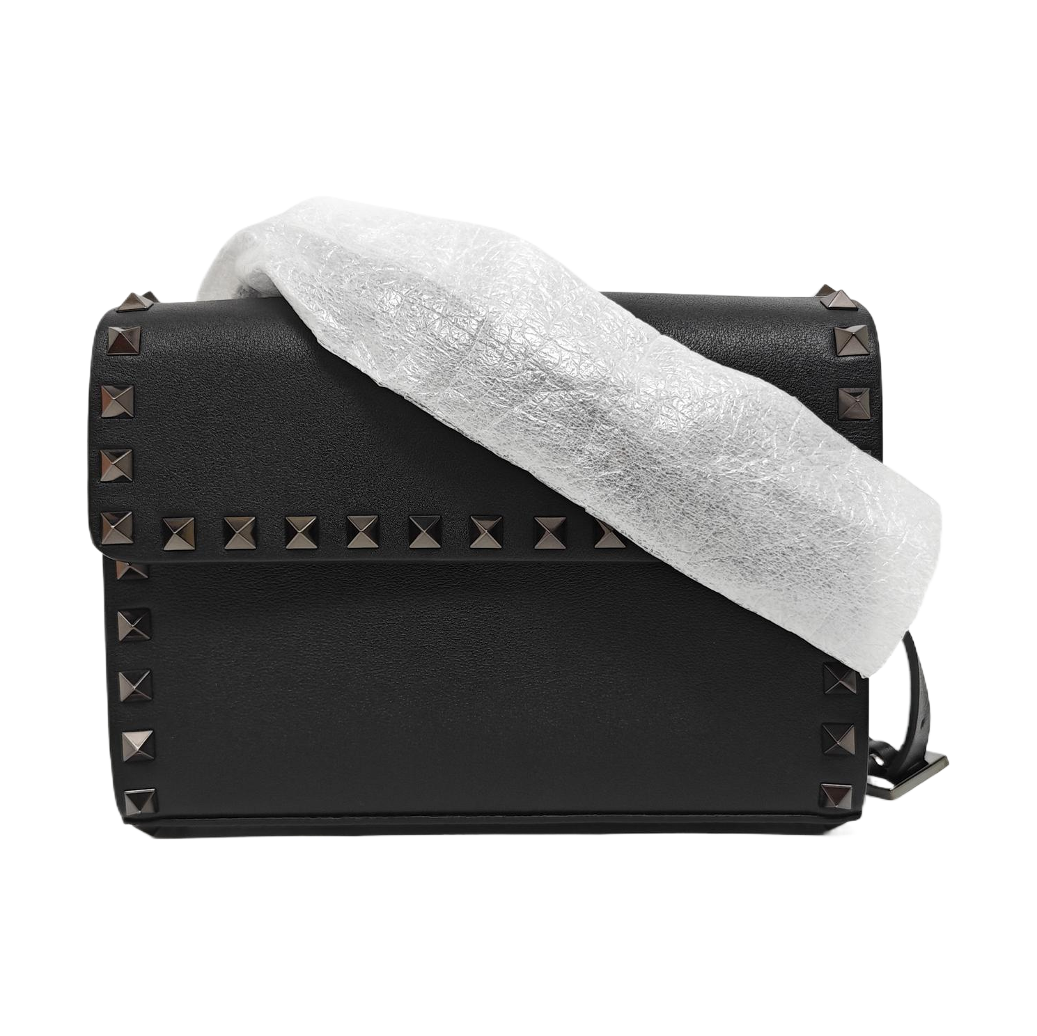 Rockstud Calfskin Black
