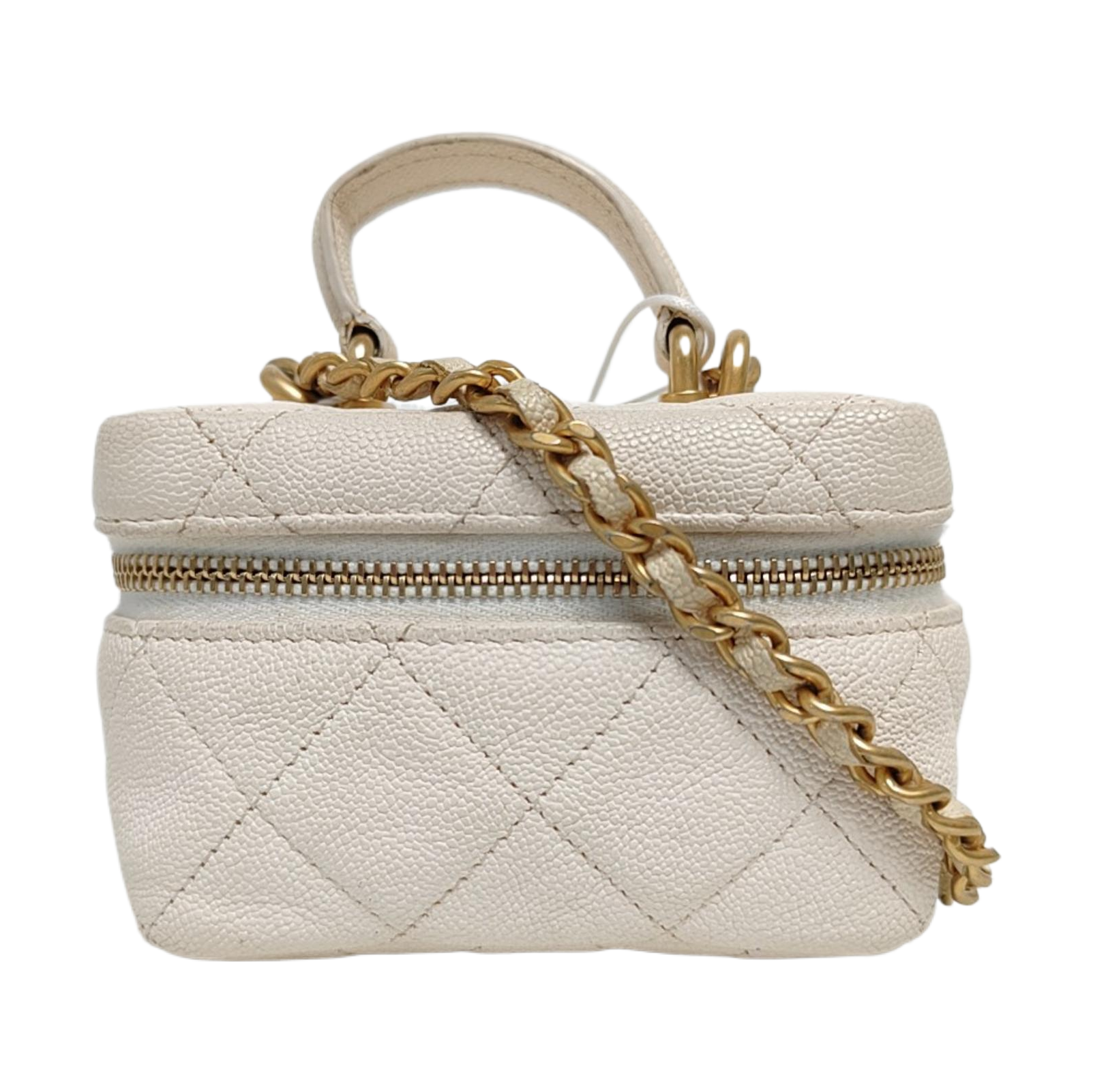 Quilted Grained Calfskin White