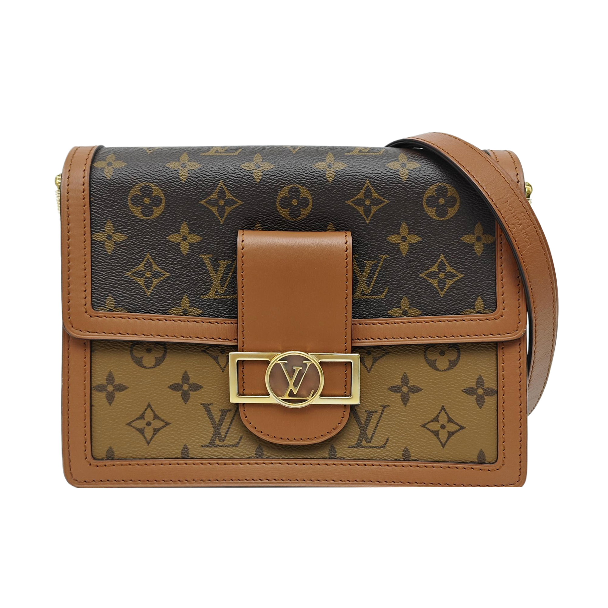 DAUPHINE MM Monogram Coated Canvas Brown