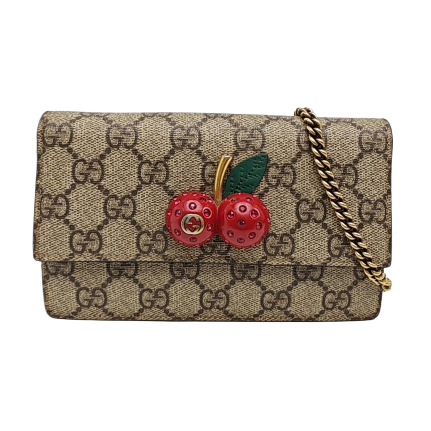 GG Supreme Mini Monogram Coated Canvas Beige