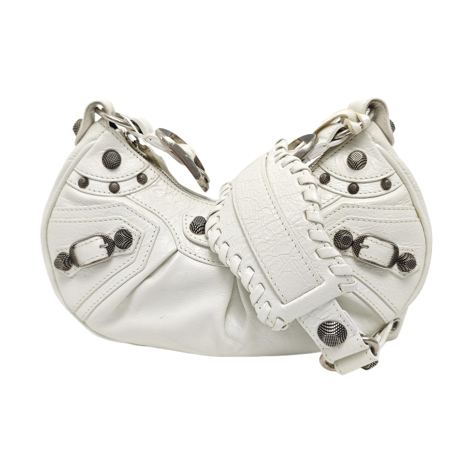 Le Cagole Mini Calfskin White