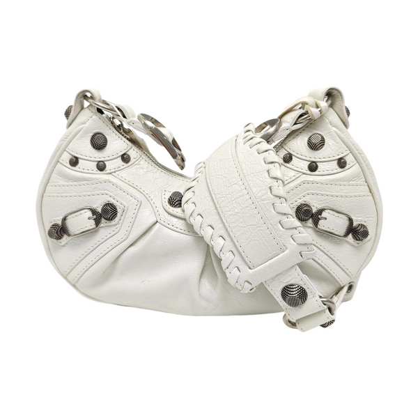 Le Cagole Mini Calfskin White