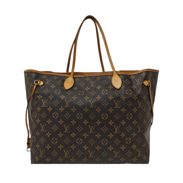 NEVERFULL GM Monogram Coated Canvas Brown