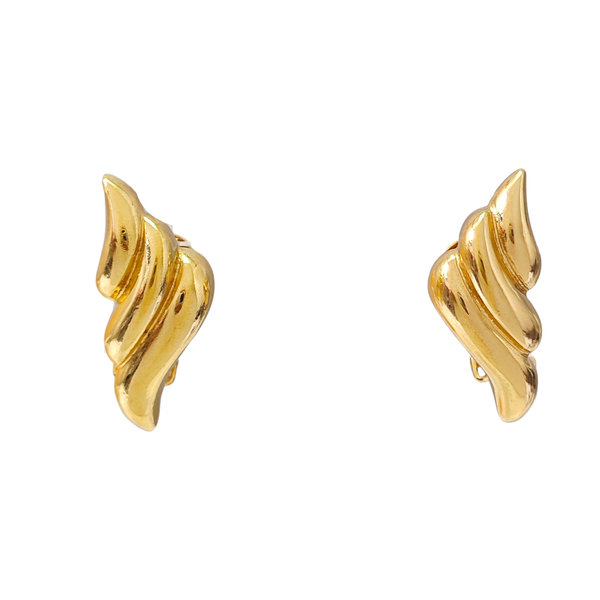 Metal Gold Clip On Earrings