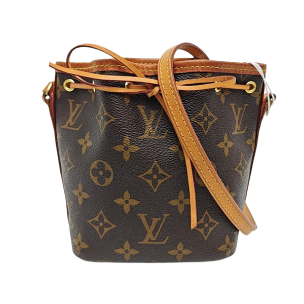 NÉONOÉ Nano Monogram Coated Canvas Brown