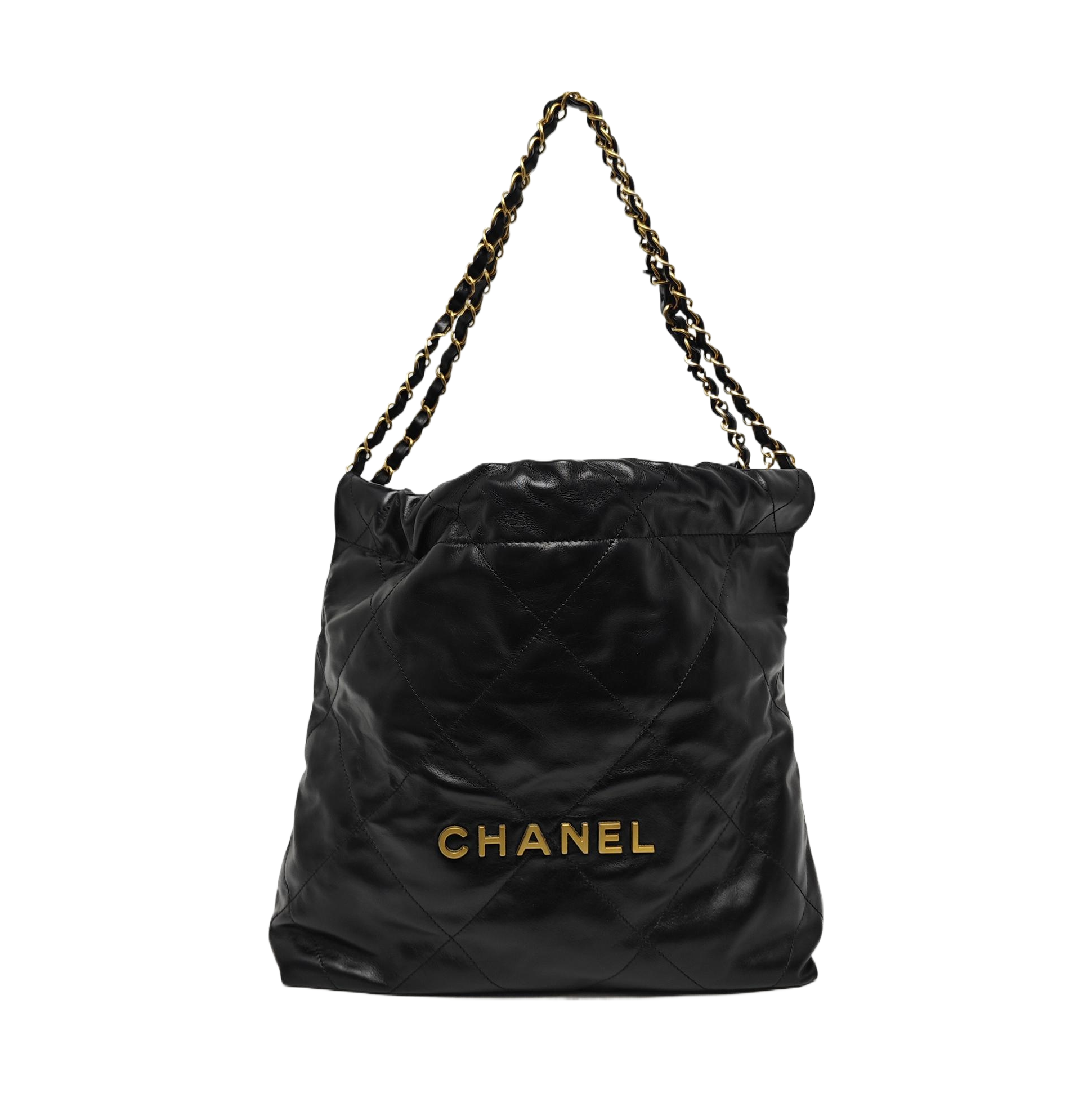 CHANEL 22 Small Quilted Calfskin Black