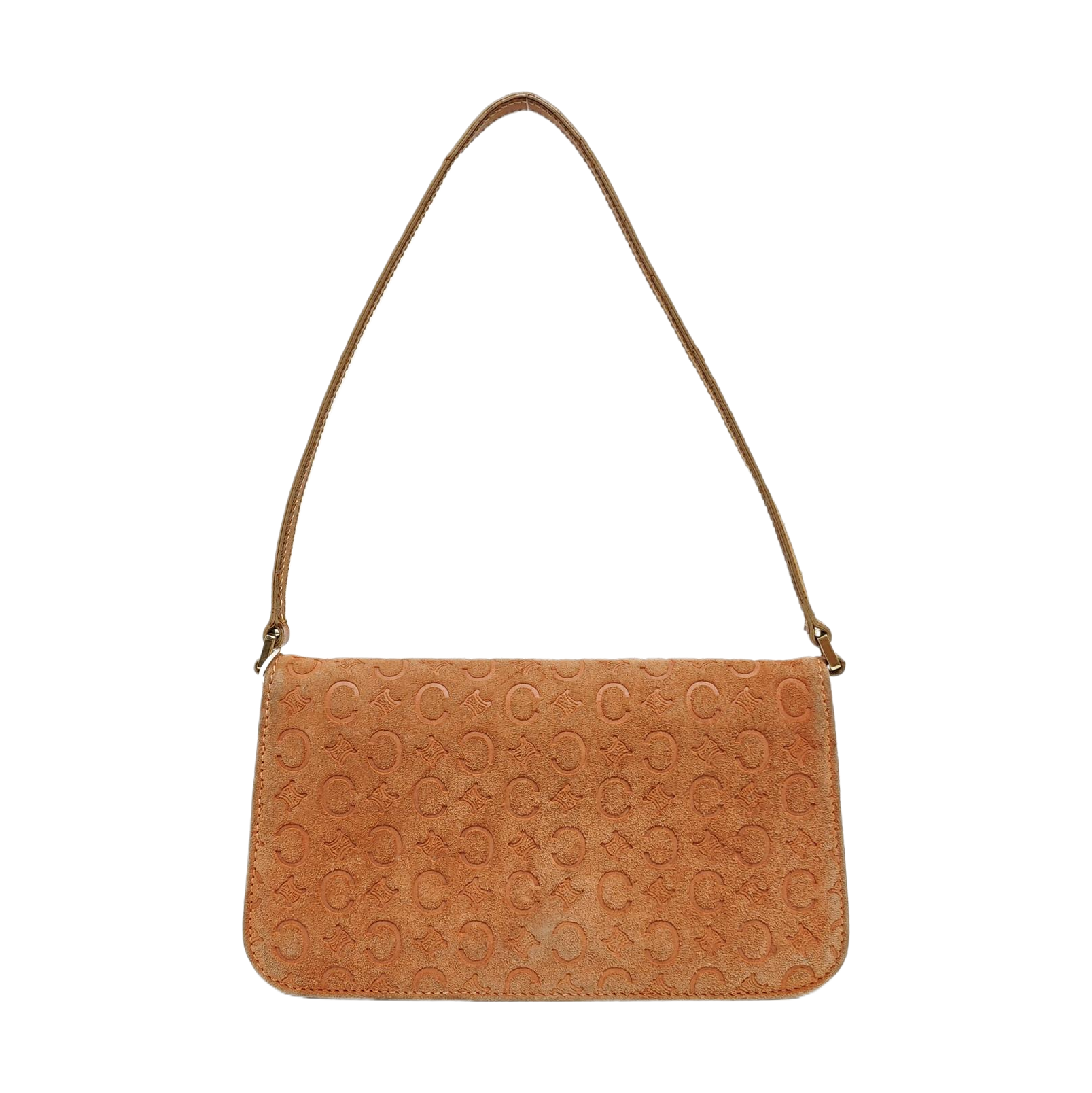 Suede Top Handle Bag Orange