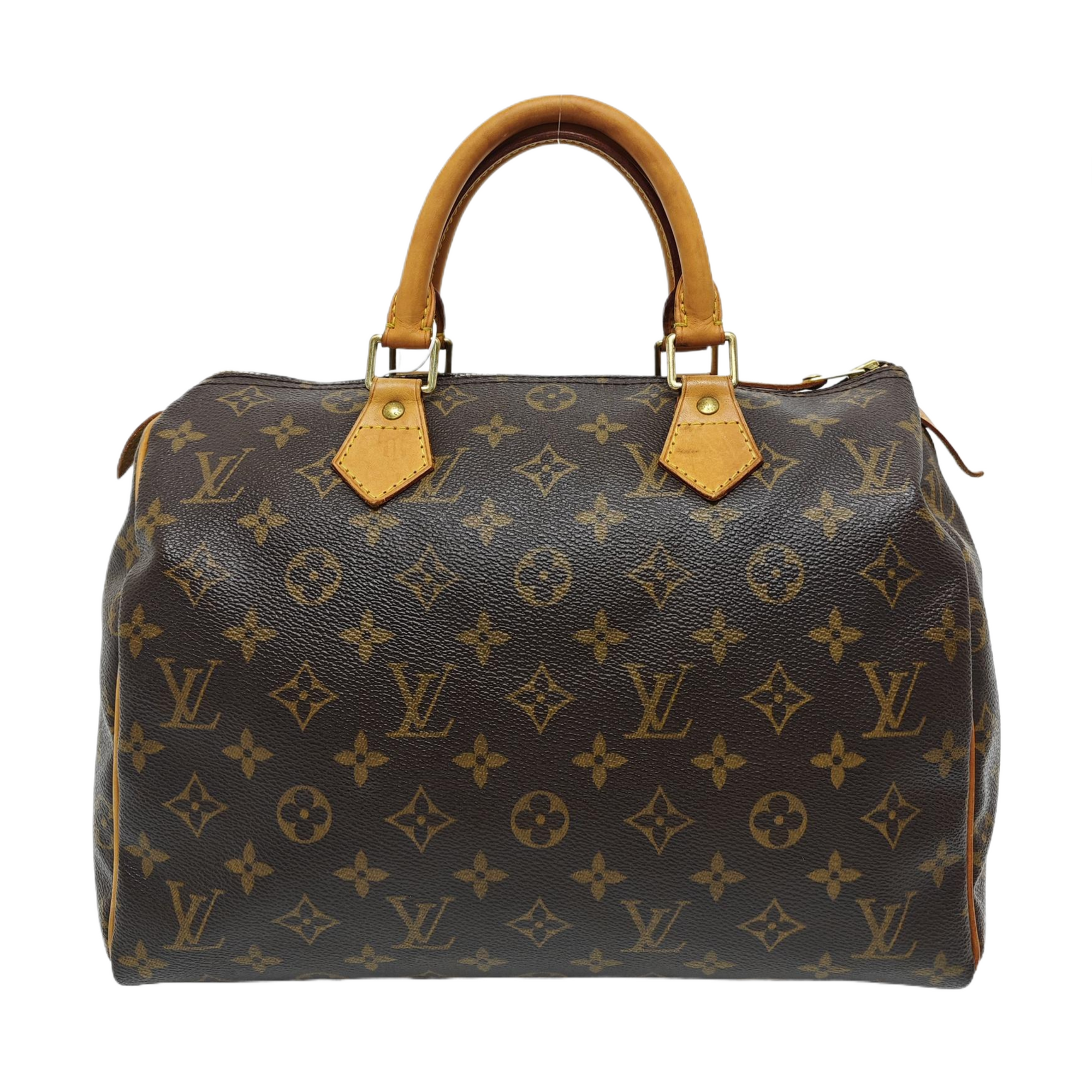 SPEEDY 30 Monogram Coated Canvas Brown
