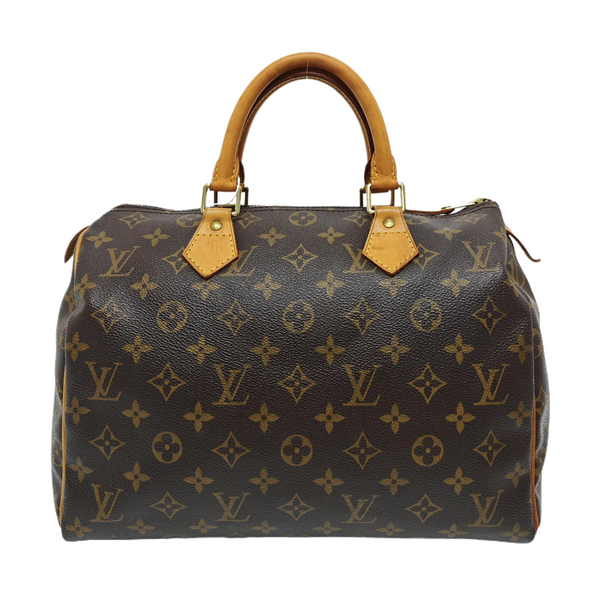 SPEEDY 30 Monogram Coated Canvas Brown