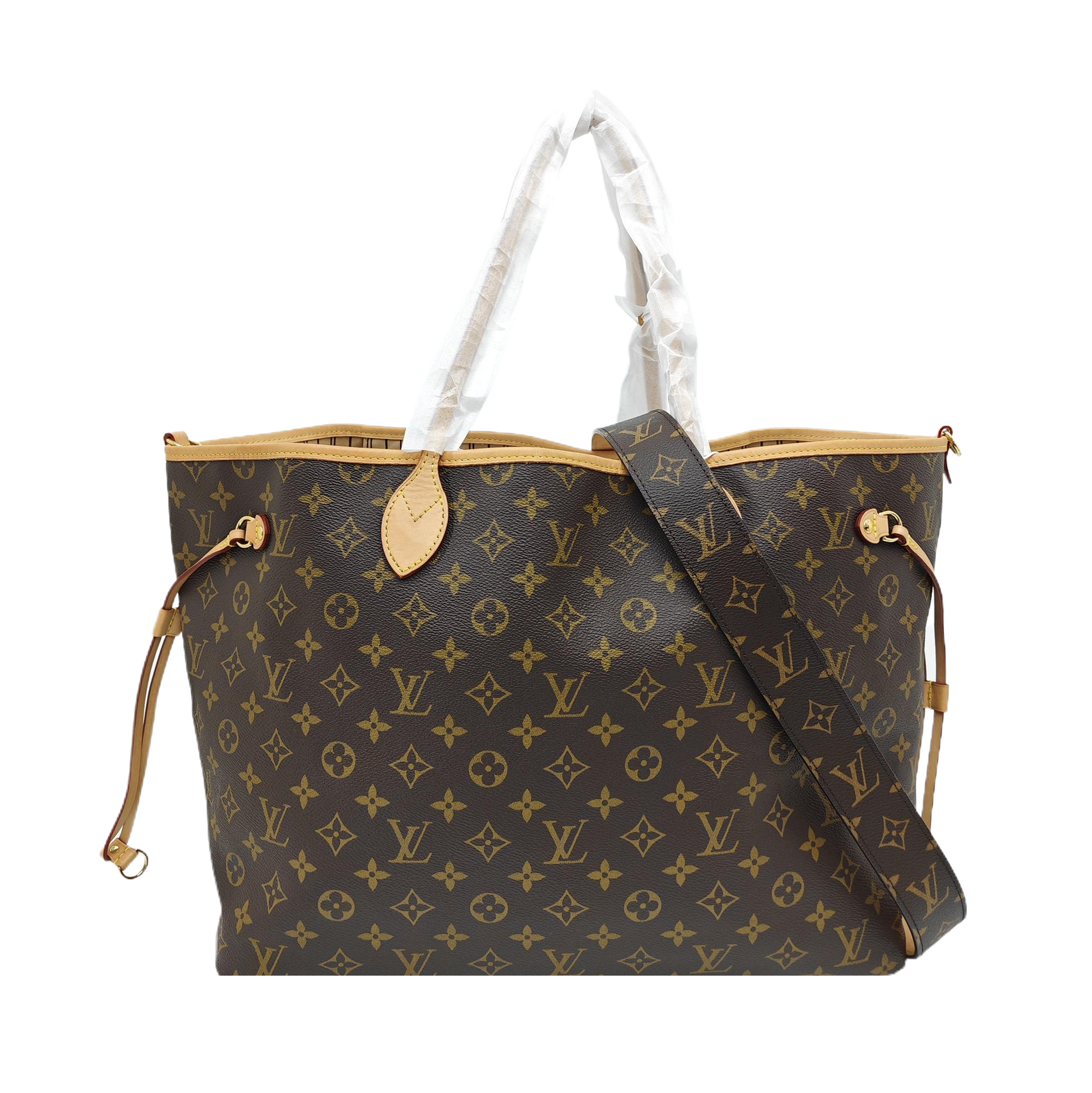 NEVERFULL INSIDE OUT GM Monogram Coated Canvas Brown