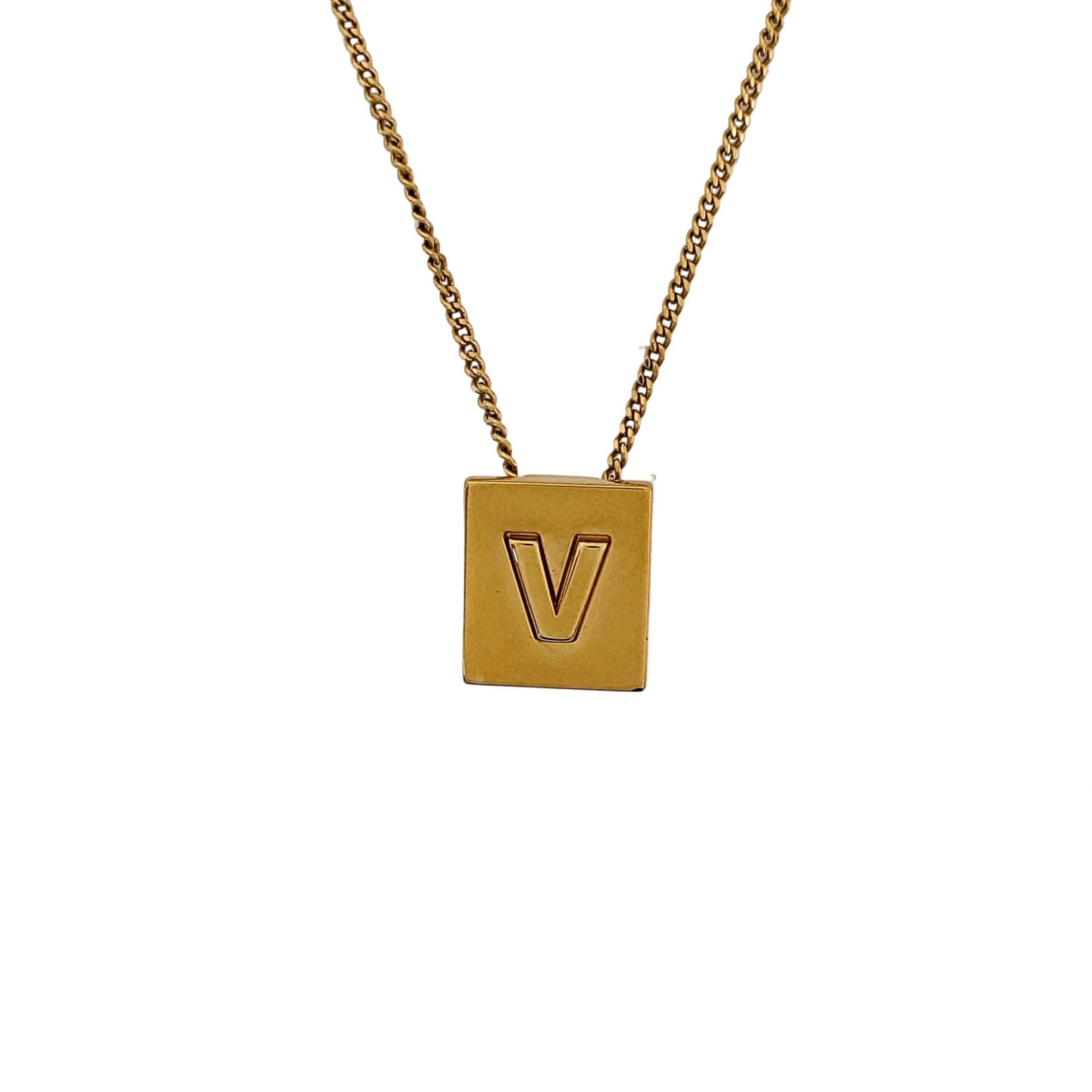ALPHABET Brass Gold Necklace