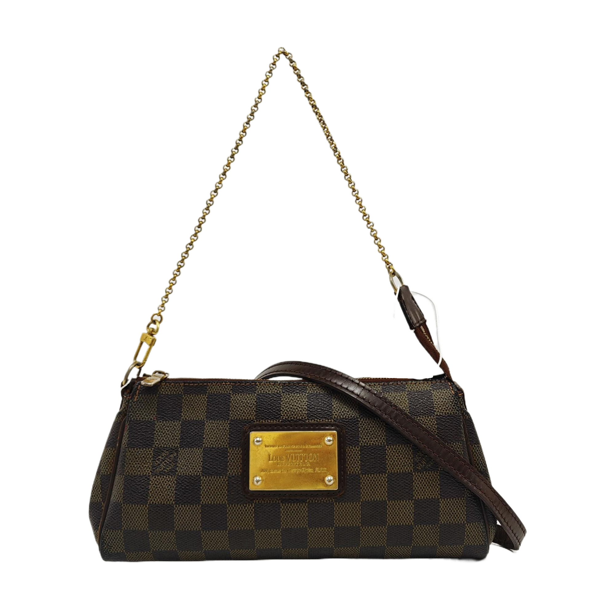 EVA Damier Ebene Coated Canvas Brown