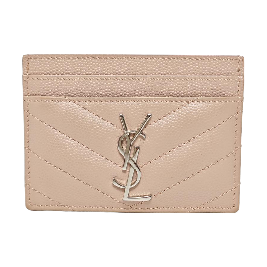 MONOGRAM Calfskin Pink Card Holder