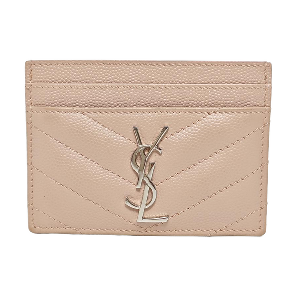 MONOGRAM Calfskin Pink Card Holder