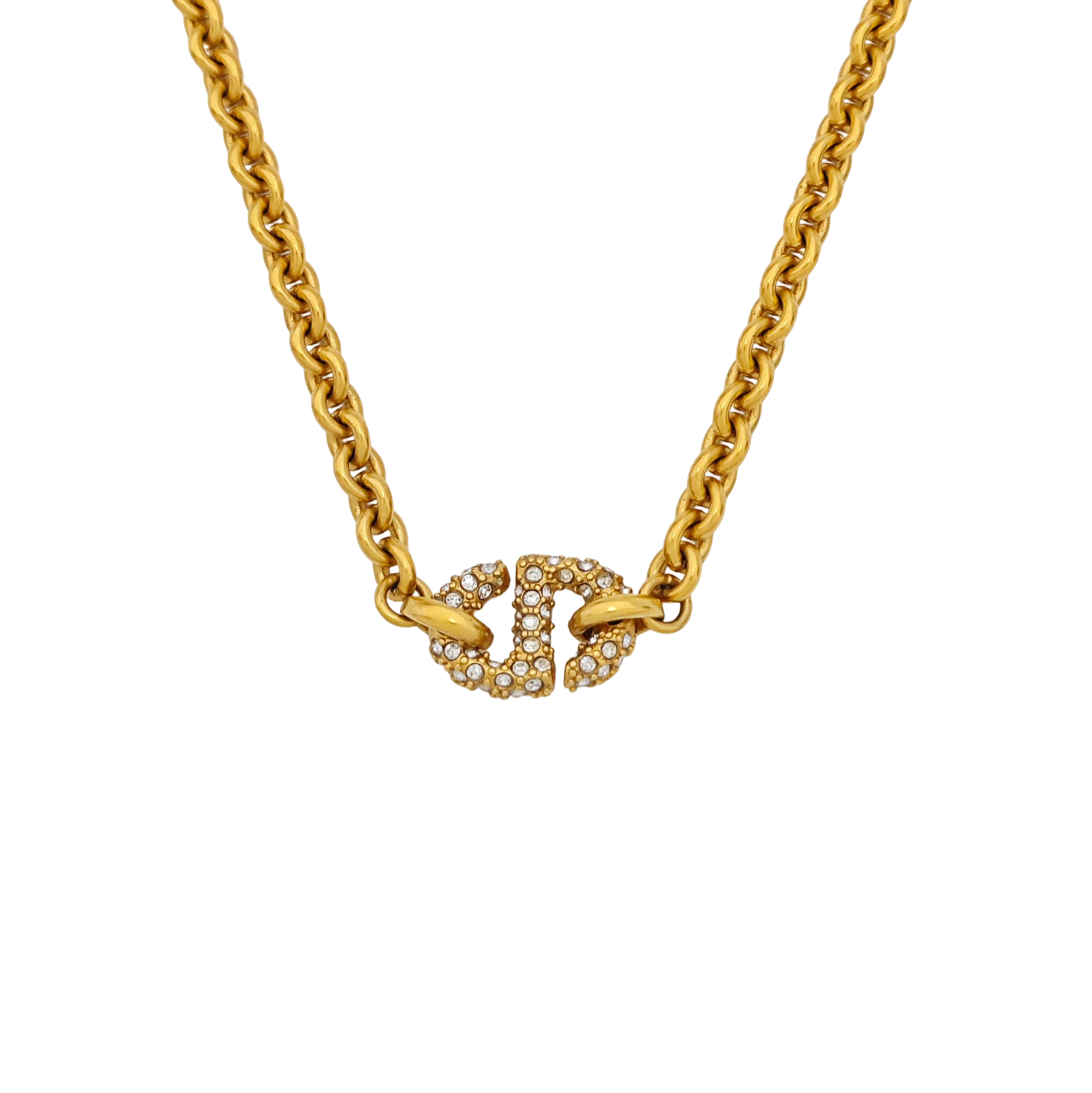 Petit CD Metal Gold Necklace