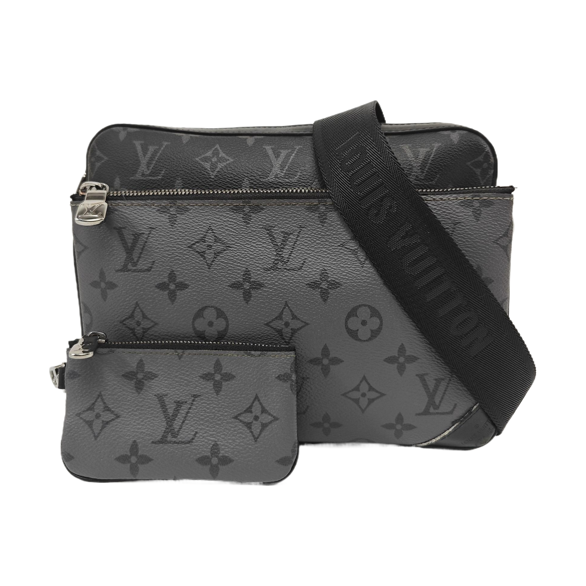 TRIO Monogram Coated Canvas Gray