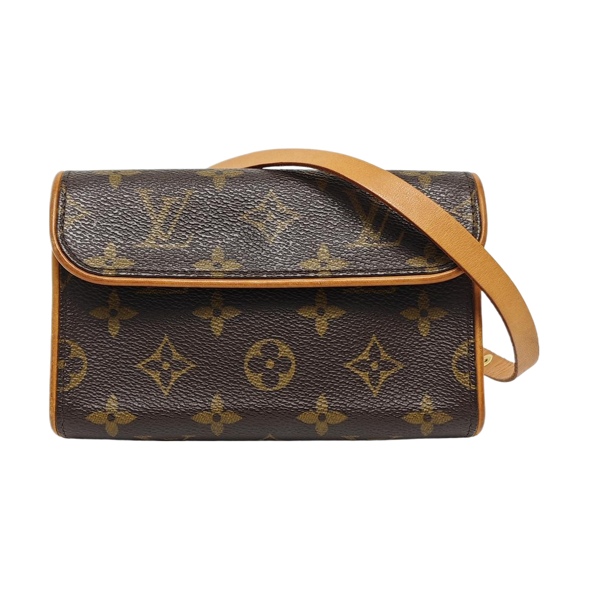 FLORENTINE Monogram Coated Canvas Brown