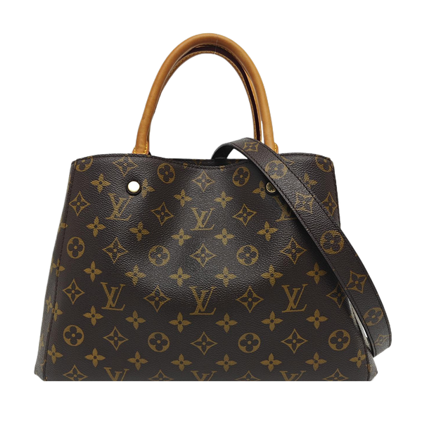 MONTAIGNE Monogram Coated Canvas Brown