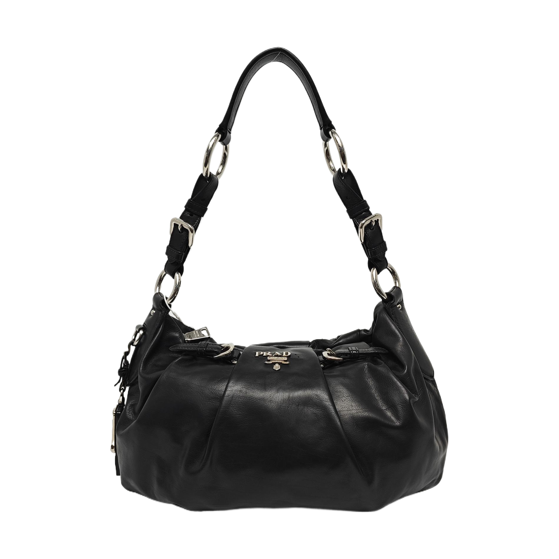 Calfskin Top Handle Bag Black