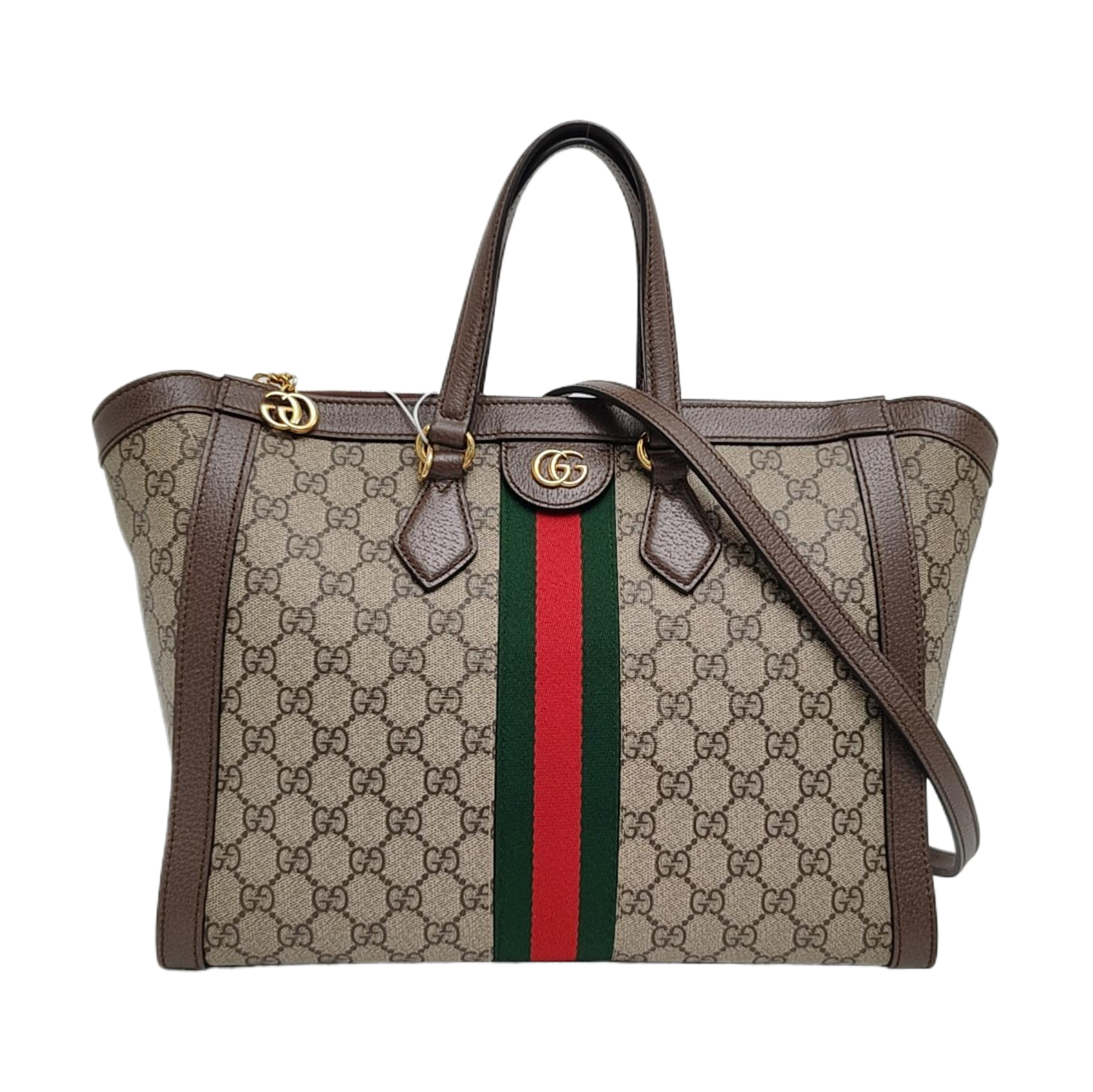 Authenticated pre-owned  Ophidia Medium Monogram Coated Canvas Beige - Tote Bag at Looply