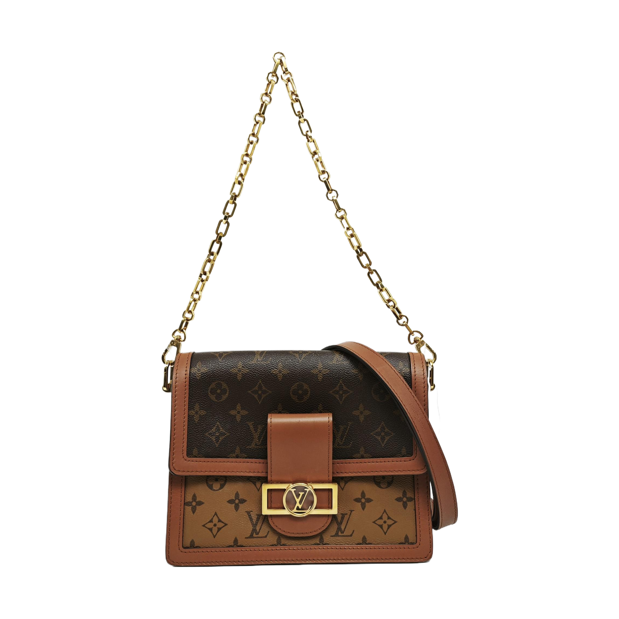 DAUPHINE MM Monogram Coated Canvas Brown